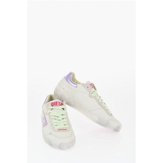 Diesel Leather S-LEROJI Low Top Sneakers with Contrasting Details