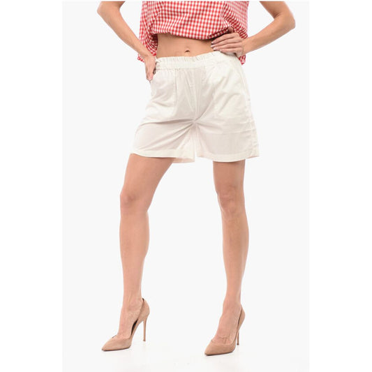 Woolrich Poplin Cotton Shorts with Elastic Waistband