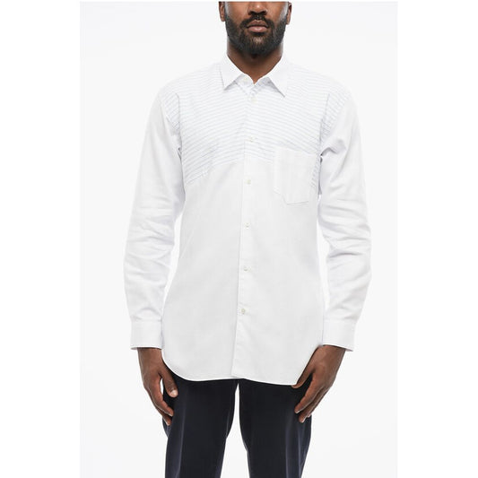 Comme Des Garçons Hairline Detailed Cotton Shirt
