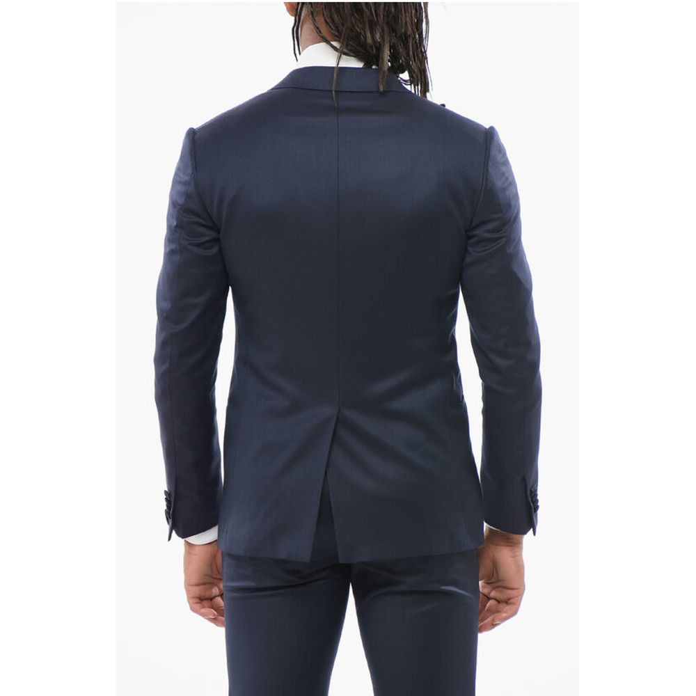 Corneliani Wool CERIMONIA ACADEMY 3-Piece Suit with Contrasting Vest