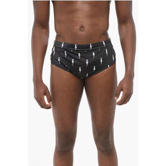 Neil Barrett Printed Swim Briefs with Pocket