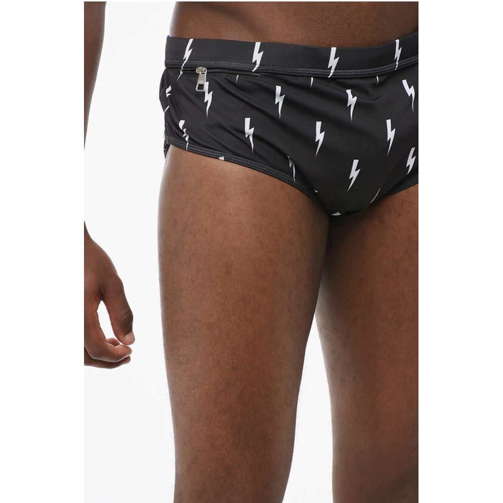 Neil Barrett Printed Swim Briefs with Pocket