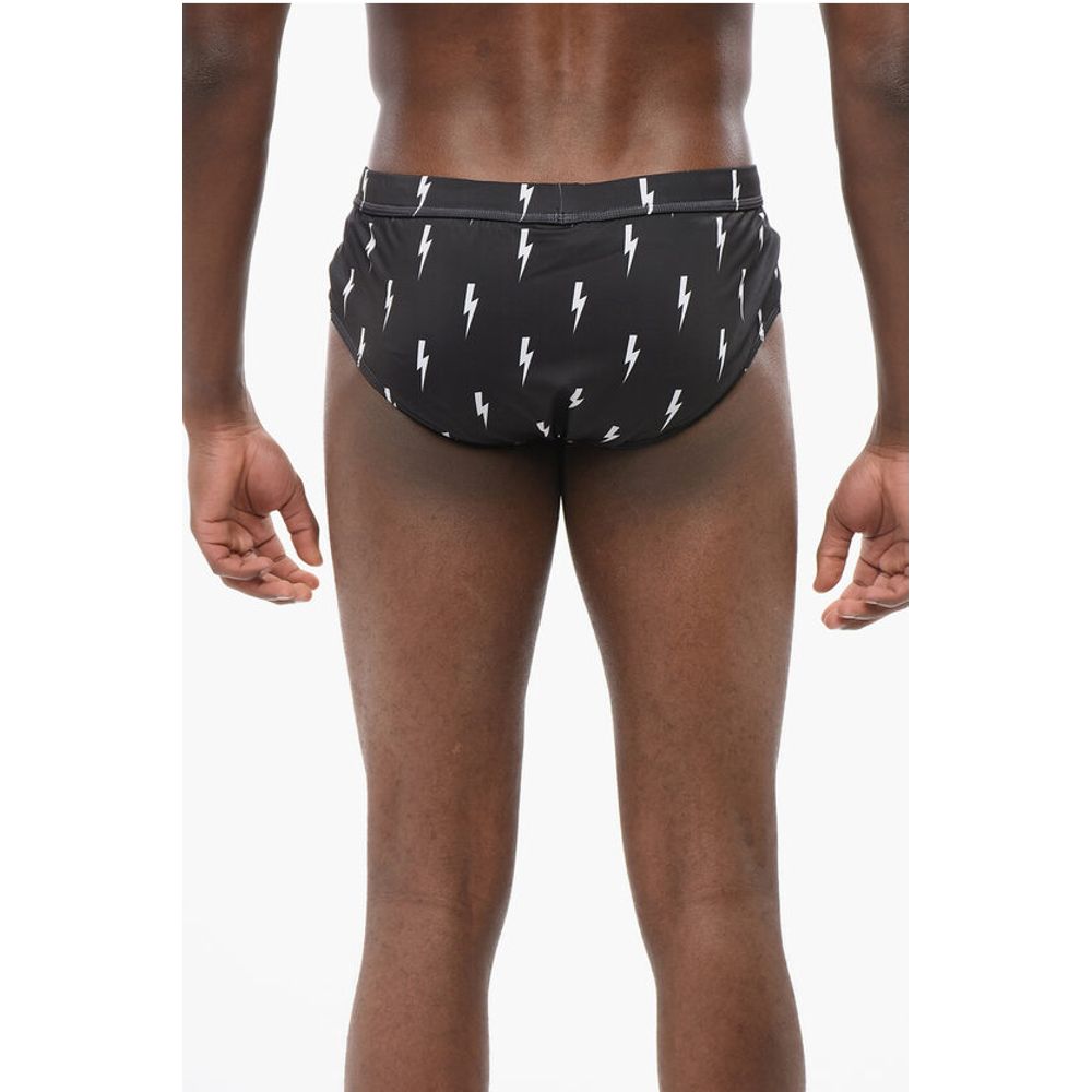 Neil Barrett Printed Swim Briefs with Pocket