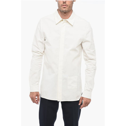 Rick Owens LUXOR Cotton OFFICE Shirt with Standard Collar