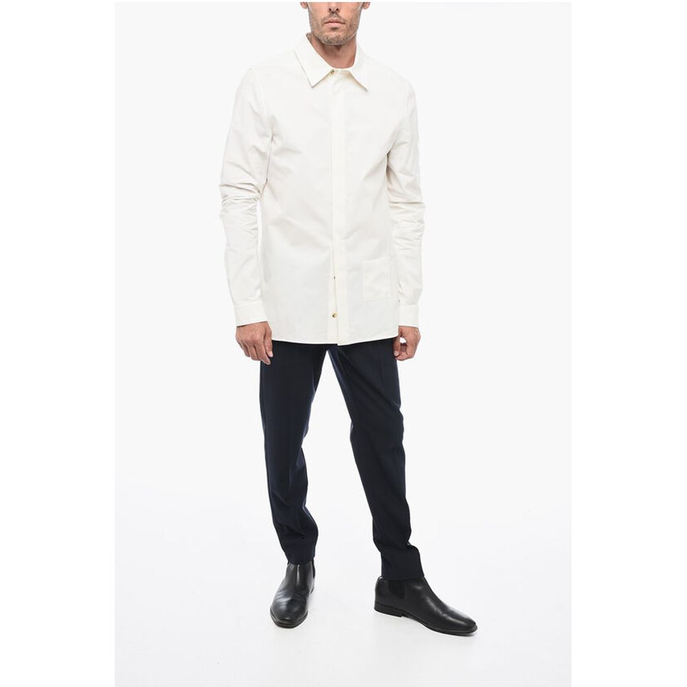 Rick Owens LUXOR Cotton OFFICE Shirt with Standard Collar