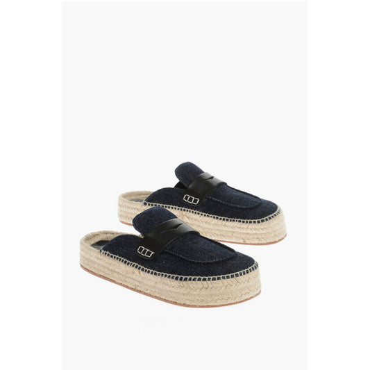 J.W.Anderson Denim Mules with Raffia Sole
