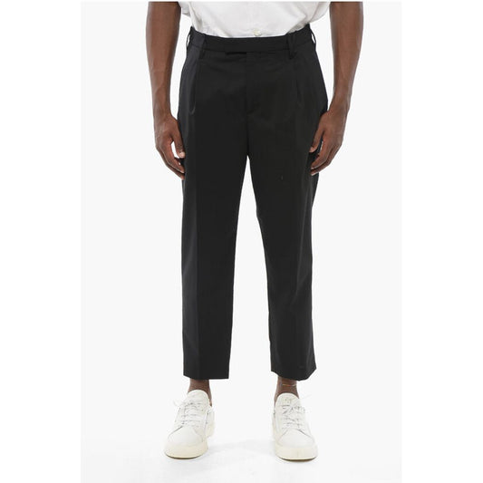 Neil Barrett Double-Pleated Slim Fit Pants with Belt Loops