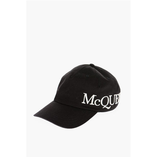 Alexander McQueen Enobarvna kapa z izvezenim logotipom