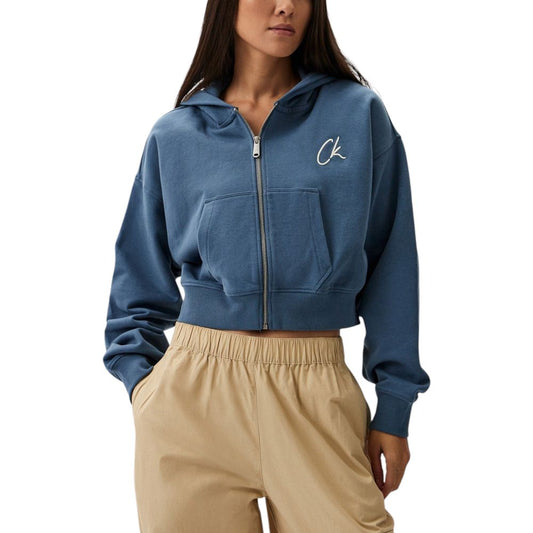 Calvin Klein Jeans Light Blue Cotton Hoody