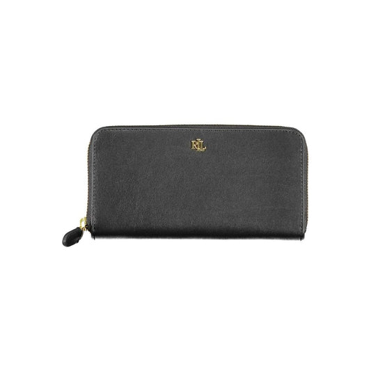 Črna usnjena denarnica Ralph Lauren