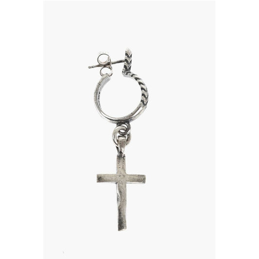 Emanuele Bicocchi Silver Single Earrings with Pendant