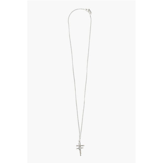Emanuele Bicocchi Chain Silver Maxi Necklace With Pendant