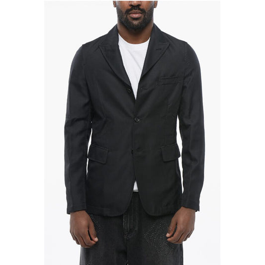 Comme Des Garçons BLACK Slim Fit Blazer with Flap Pockets