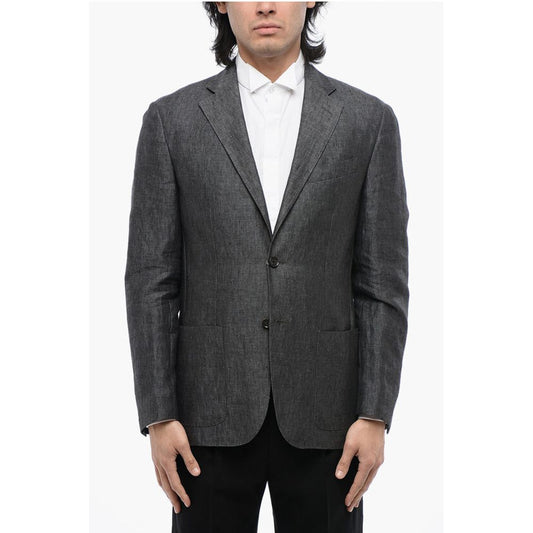 Nino Danieli Chambray Single Breasted Blazer
