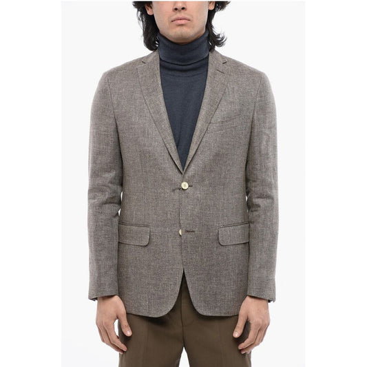 Nino Danieli Linen Blend Blazer with Flap Pockets