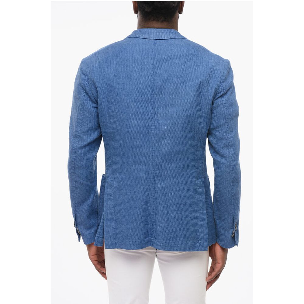 Nino Danieli Unlined 2-Button Blazer with Patch Pockets