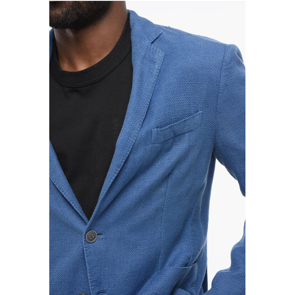 Nino Danieli Unlined 2-Button Blazer with Patch Pockets