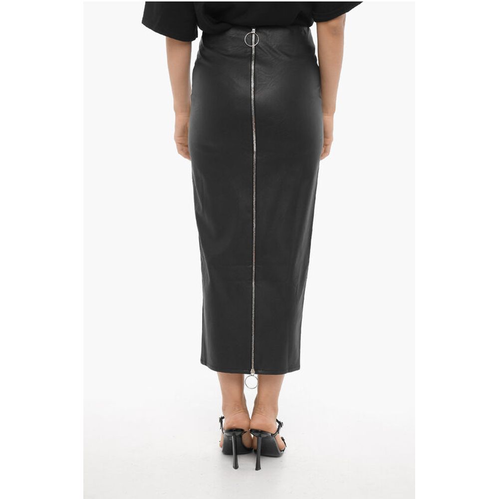 Adriana Hot Couture Faux Leather Pencil Skirt with Back Zip