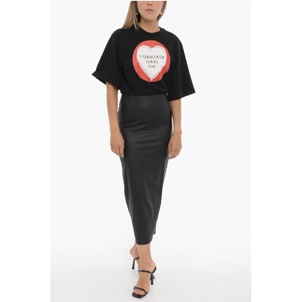 Adriana Hot Couture Faux Leather Pencil Skirt with Back Zip