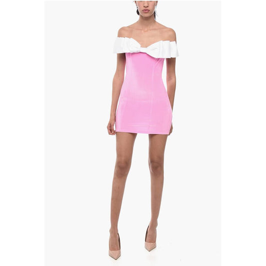 Adriana Hot Couture Bodycon Chenille Mini Dress with Maxi Bow