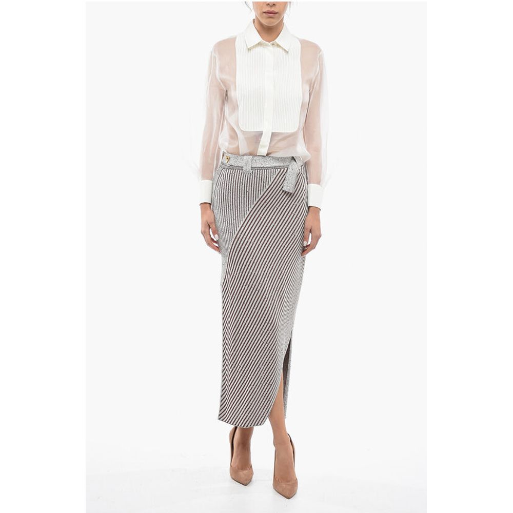 Aeron Belted Stretchy SAND Maxi Skirt