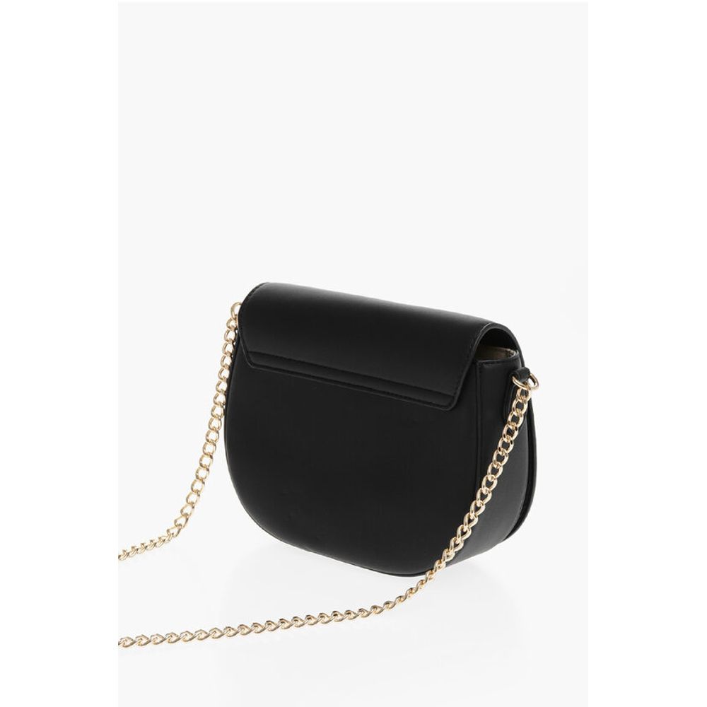Moschino LOVE Faux Leather Crossbody Bag with Golden Details