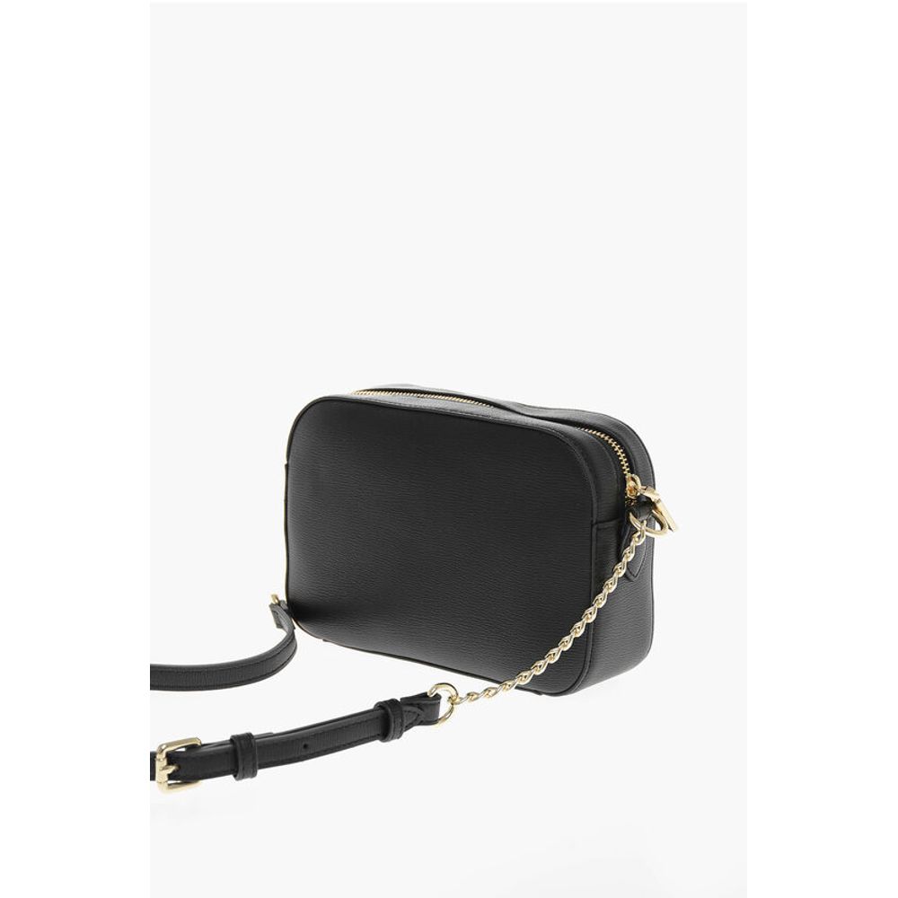 Moschino LOVE Faux Leather Crossbody Bag with Golden Details