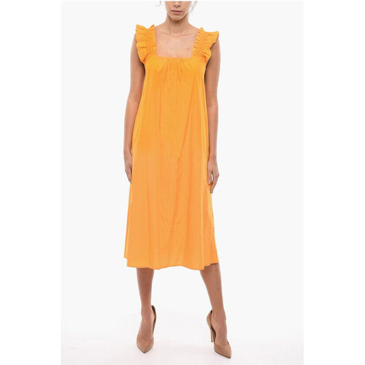 Samsoe Samsoe Flared GILL Maxi Dress with gathers Details