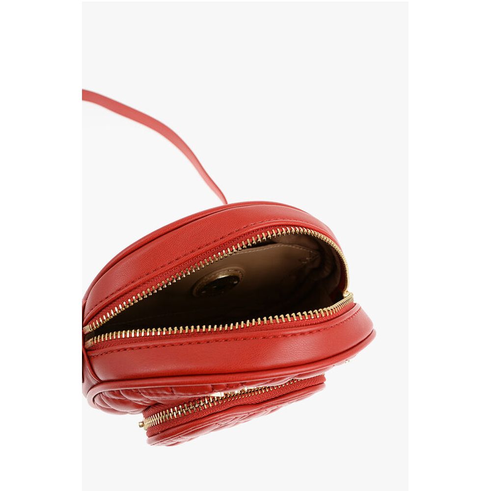 Moschino LOVE Round Crossbody Bag with Heart-Shaped Pocket