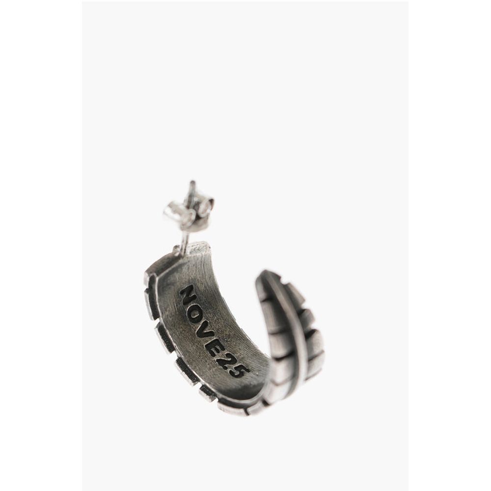 NOVE25 Feather Shaped Single Hoop Earring