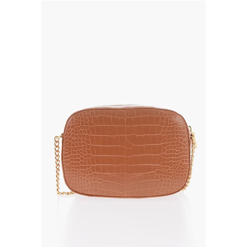 Moschino LOVE Crocodile Effect Faux Leather Crossbody Bag