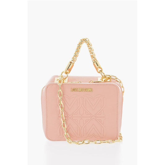 Moschino LOVE Faux Leather Bag with Chain Shoulder Strap
