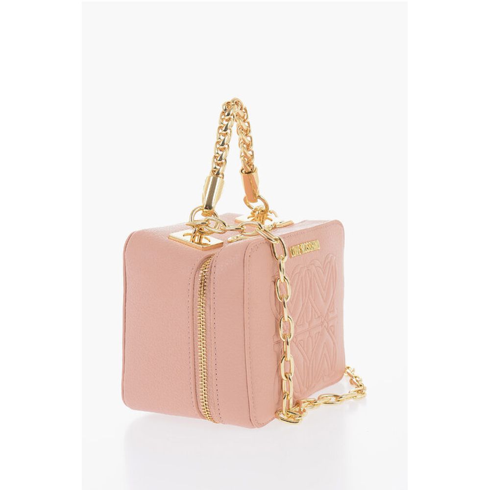 Moschino LOVE Faux Leather Bag with Chain Shoulder Strap