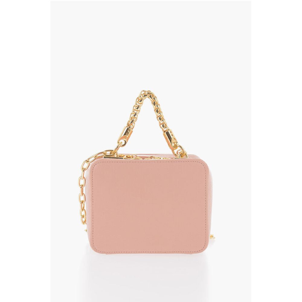 Moschino LOVE Faux Leather Bag with Chain Shoulder Strap
