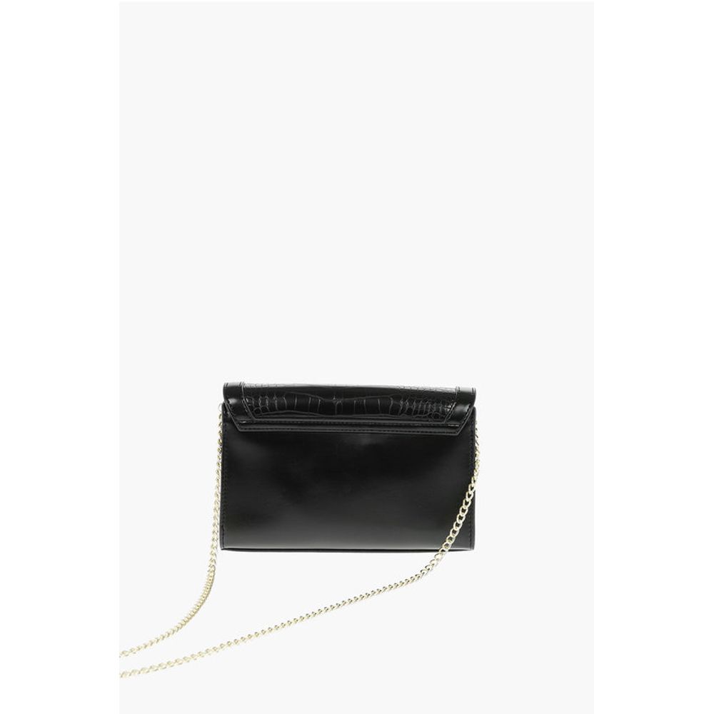 Moschino LOVE Crocodile Effect Faux Leather Crossbody Bag