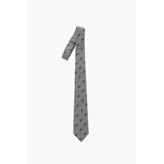 Moschino All Over Logo Silk Tie