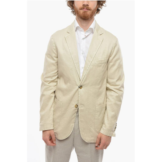 Cruna side vents CHELSEA 2-button blazer with patch pocket