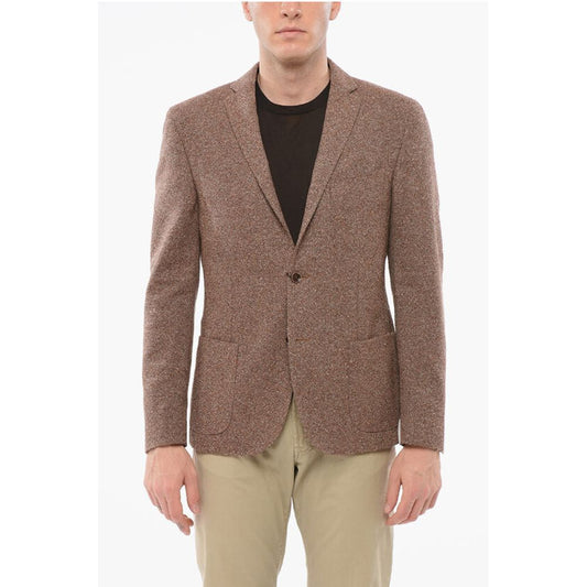 Nino Danieli Wool Blend Single Breasted Blazer With Flap Pockets