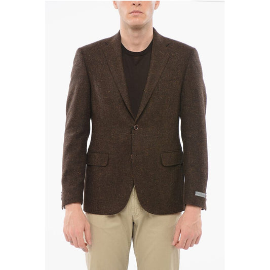 Nino Danieli Wool Single Breasted Blazer With Flap Pockets