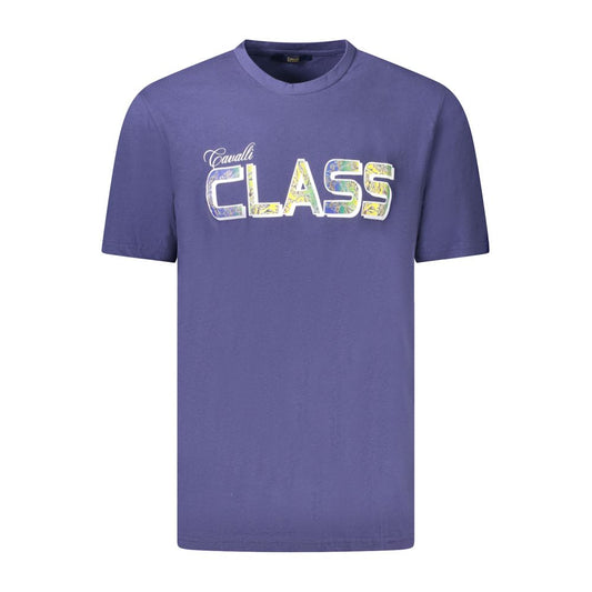 Cavalli Class Blue Cotton Men T-Shirt