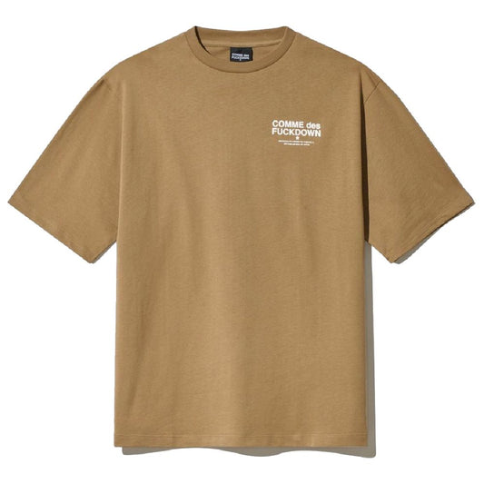 Comme Des Fuckdown Brown Cotton T-Shirt