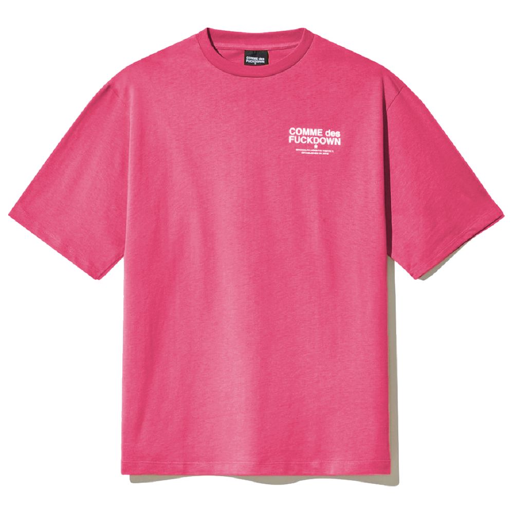 Comme Des Fuckdown Fuchsia Cotton T-Shirt