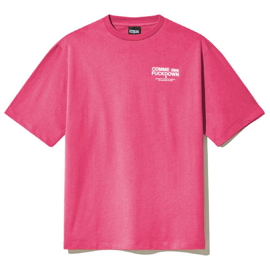 Comme Des Fuckdown Fuchsia Cotton T-Shirt