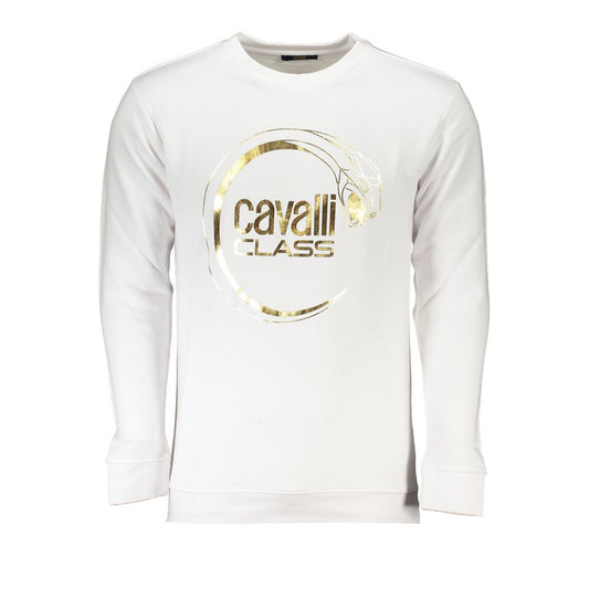 Cavalli Class Beli bombažni pulover