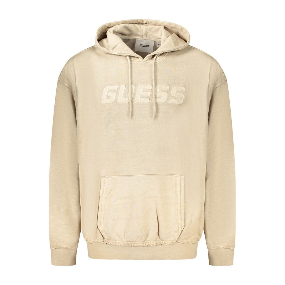 Guess Jeans Bež bombažni pulover
