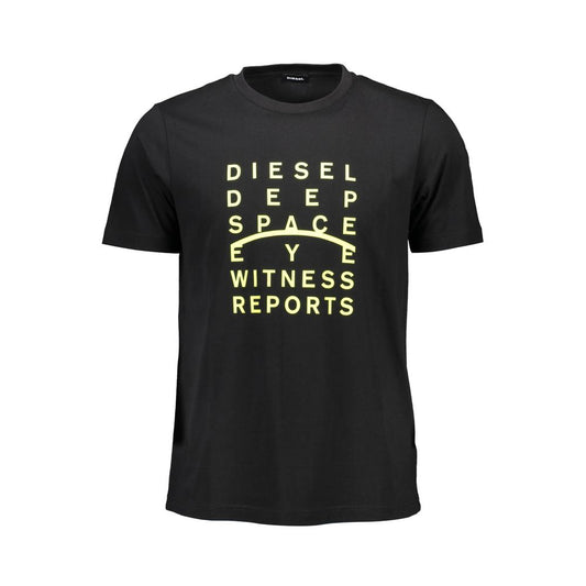 Diesel Black Cotton T-Shirt
