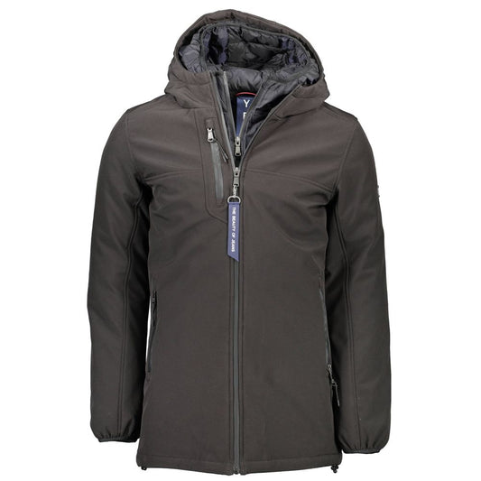 Yes Zee Black Polyester Jacket