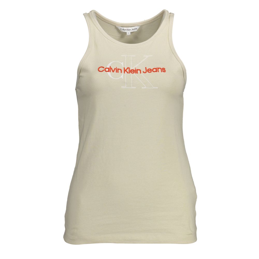 Calvin Klein Bež Bombažni zgornji deli in majice
