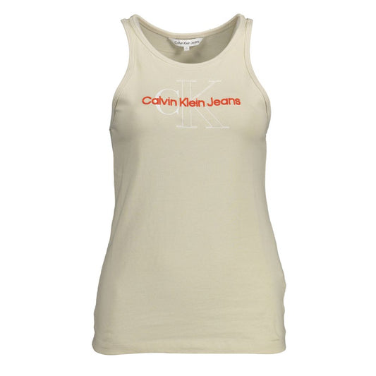 Calvin Klein Bež Bombažni zgornji deli in majice