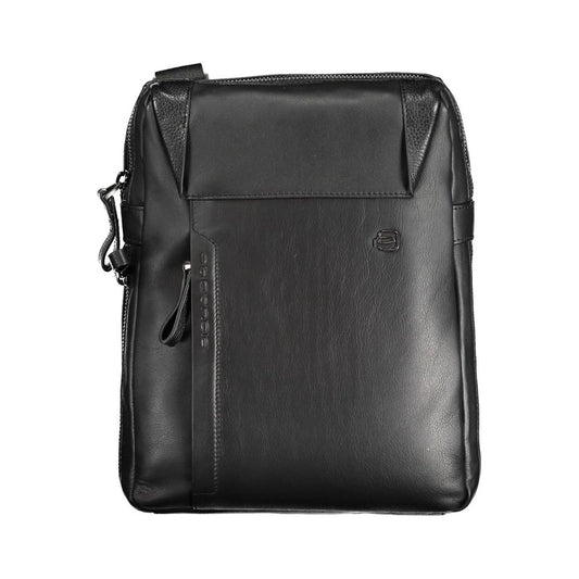 Piquadro Black Leather Shoulder Bag
